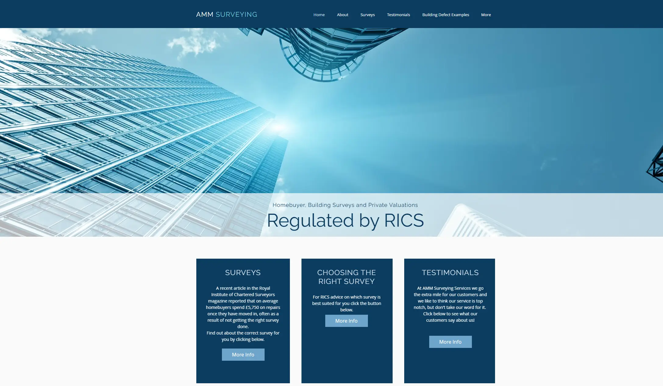 Homepage preview card for recent website project two